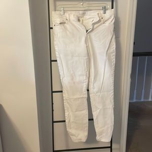 Loft modern skinny white jeans